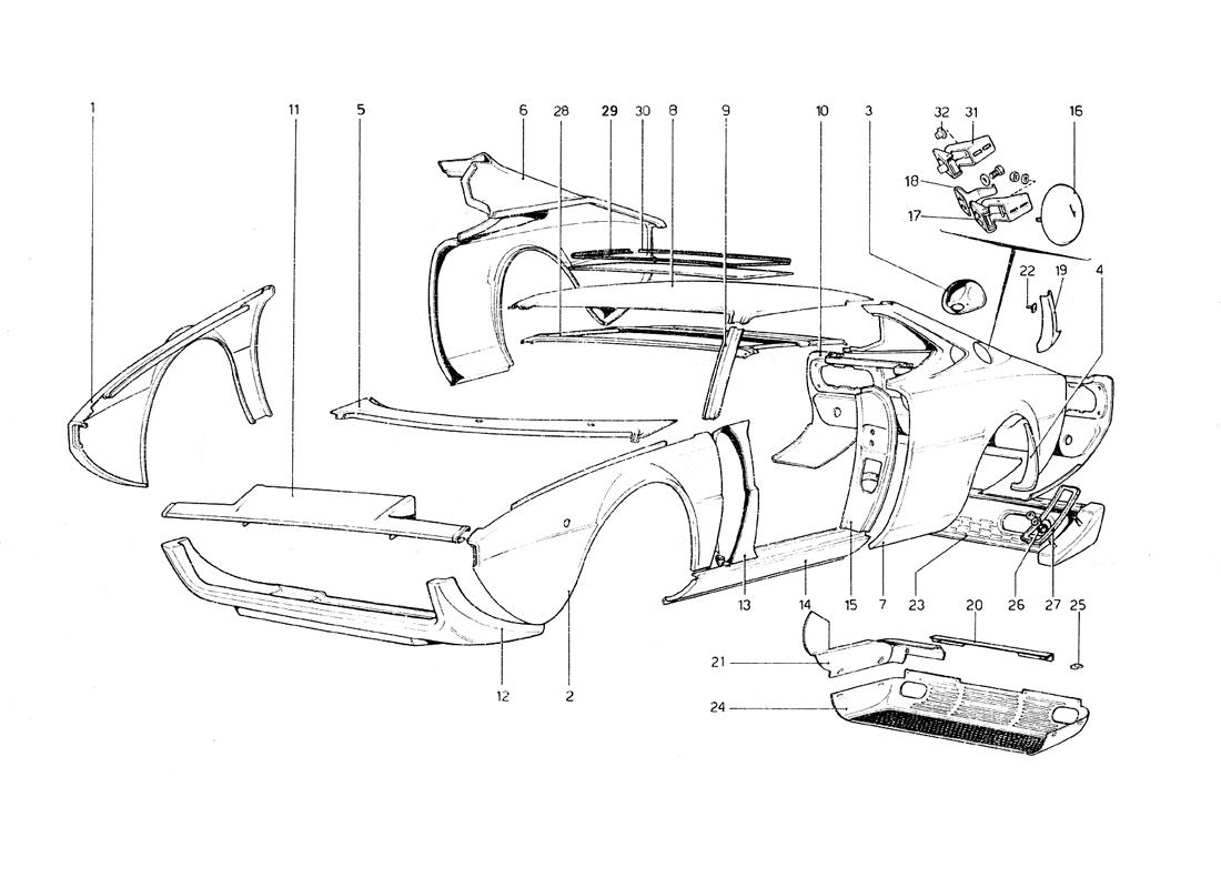 BODY SHELL - OUTER ELEMENTS