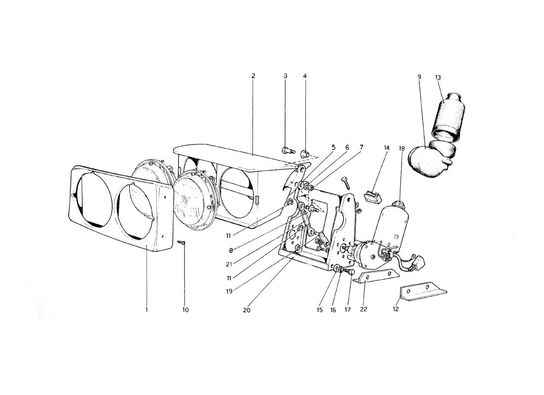 HEADLIGHTS LIFTING DEVICE
