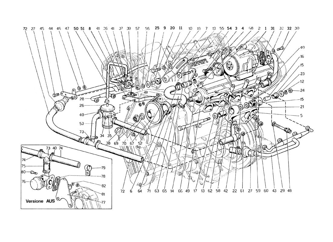 AIR PUMP AND PIPING (VARIANTS FOR USA - AUS AND J VERSION)