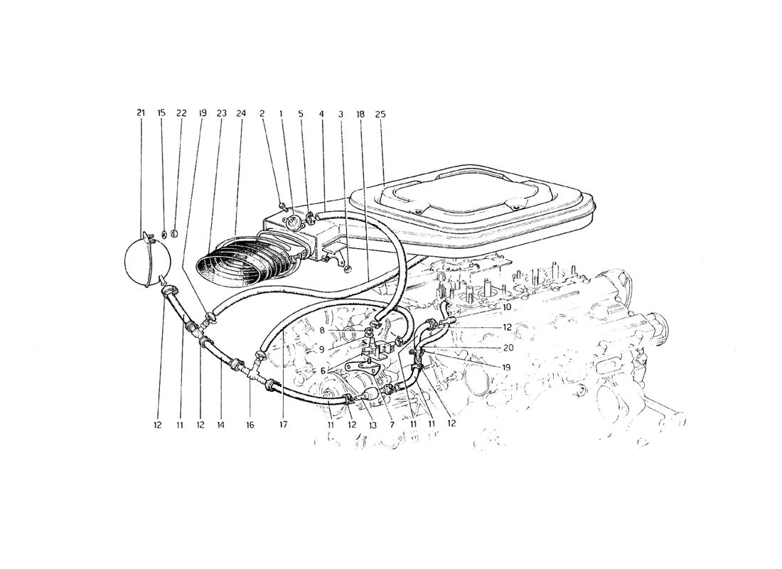 INTAKE AIR CLEANER VALVE AND LINES (VARIANTS FOR USA - AUS AND J VERSION)