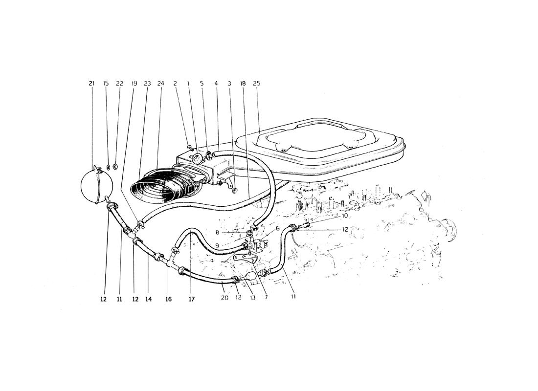 INTAKE AIR CLEANER VALVE AND LINES (VARIANTS FOR USA - AUS AND J VERSION)