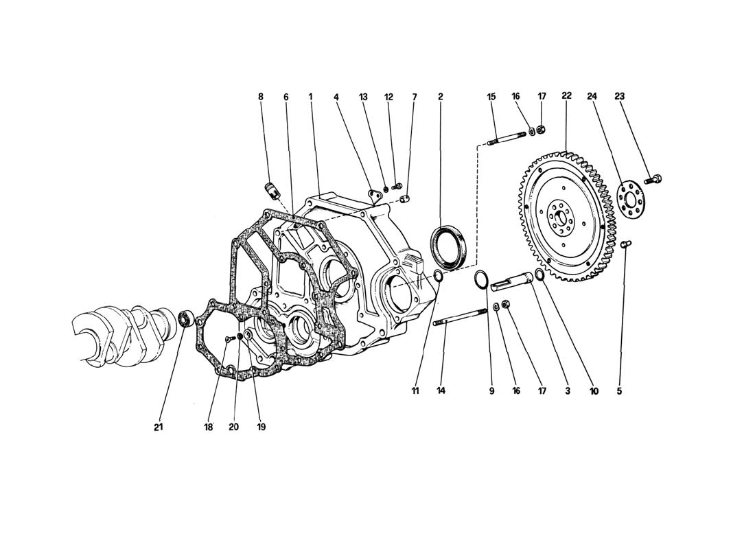 FLYWHEEL AND CLUTCH HOUSING SPACER