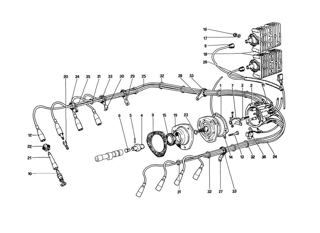 ENGINE IGNITION (FROM CAR NO. 23561 GTB AND 23265 GTS)