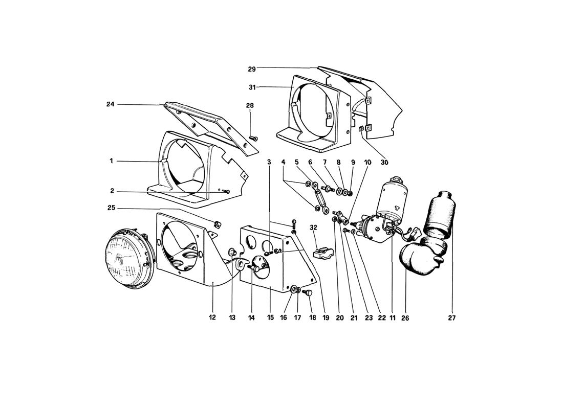HEADLIGHTS LIFTING DEVICE