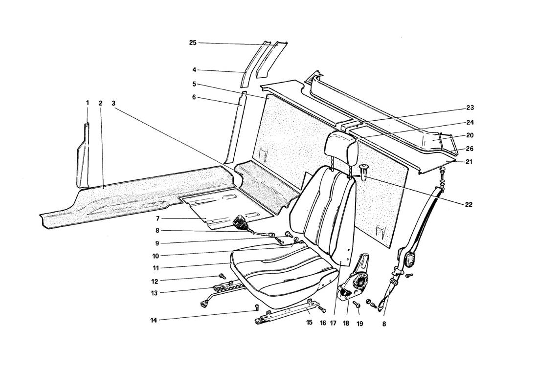 INTERIOR TRIM, ACCESSORIES AND SEATS (VARIANTS FOR RHD - AUS VERSION)
