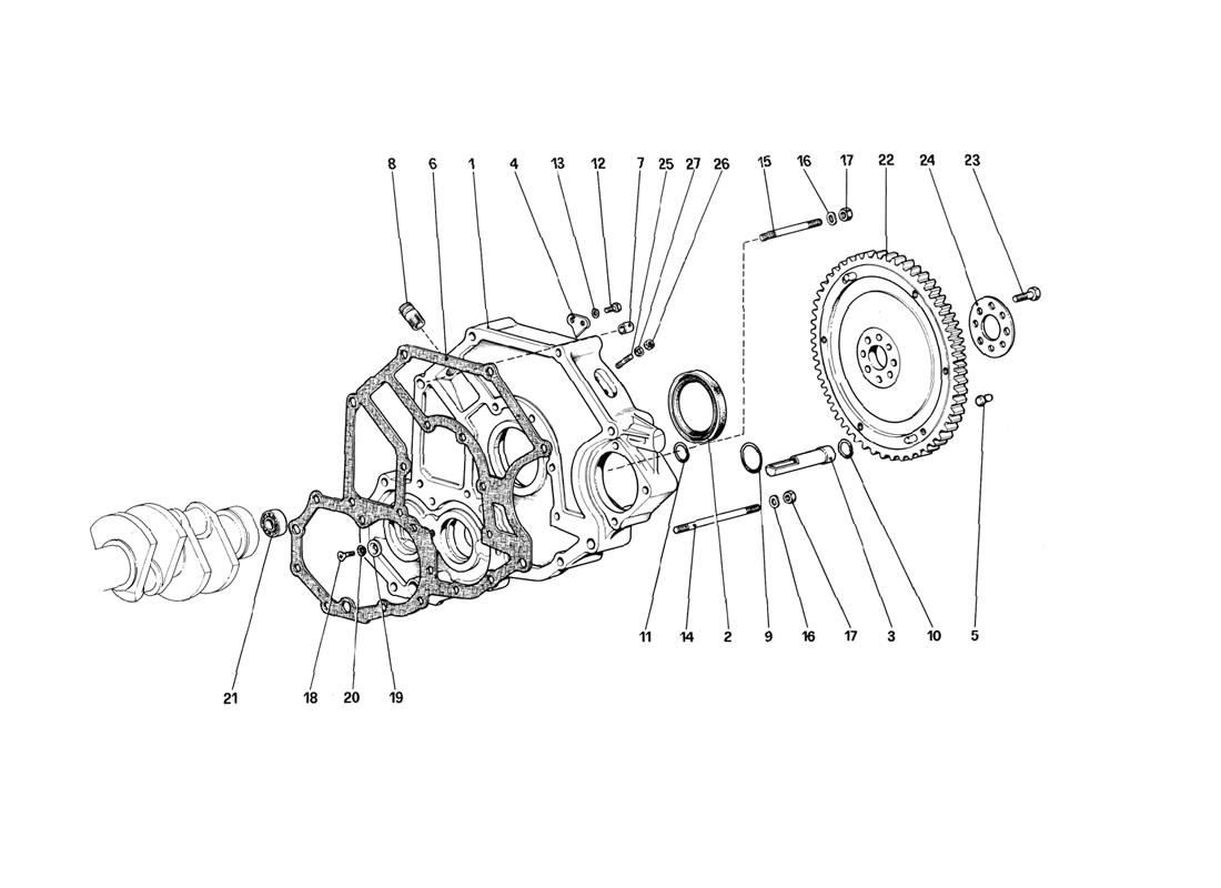 FLYWHEEL AND CLUTCH HOUSING SPACER