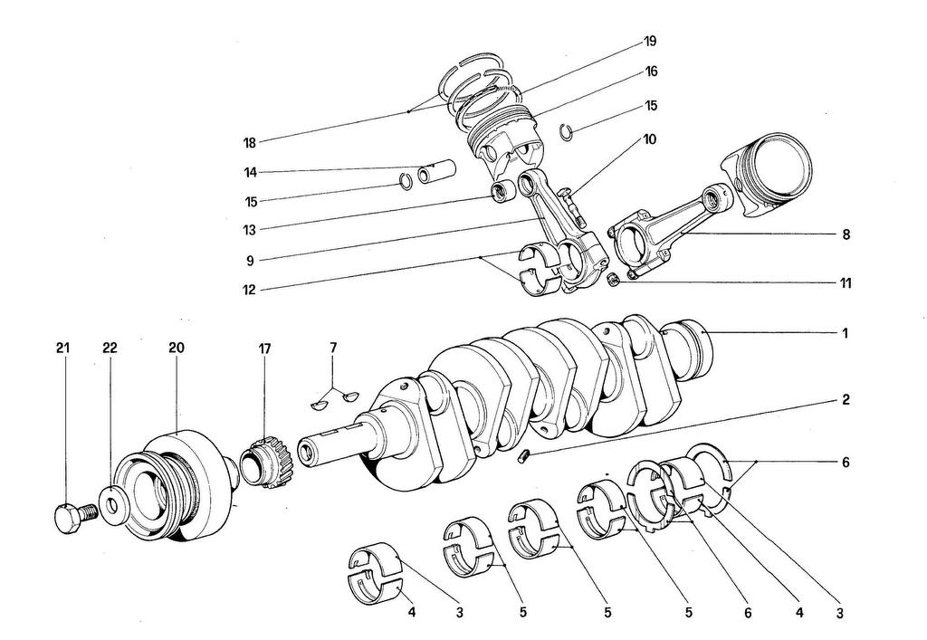 CRANKSHAFT – CONNECTING RODS AND PISTONS