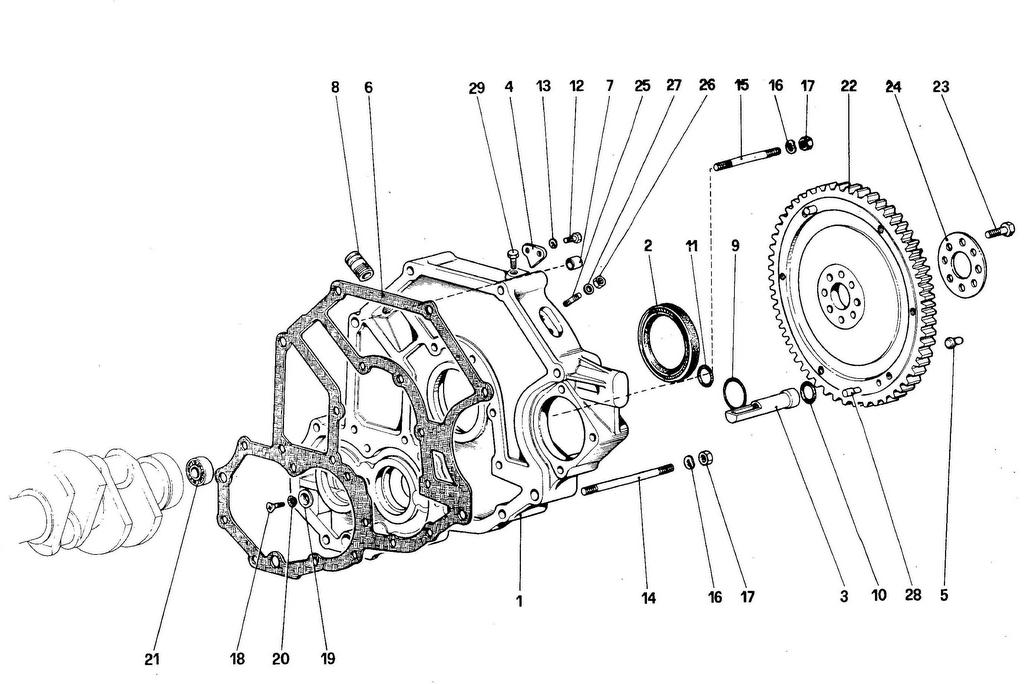 FLYWHEEL AND CLUTCH HOUSING SPACER