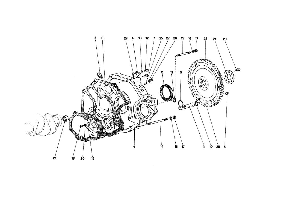 FLYWHEEL AND CLUTCH HOUSING SPACER