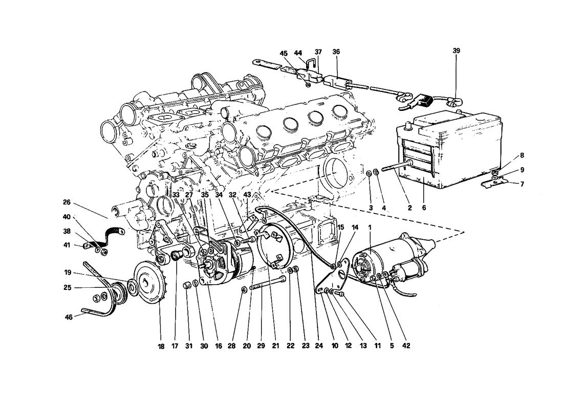 ELECTRIC GENERATING SYSTEM (ENGINE WITH SINGLE BELT)