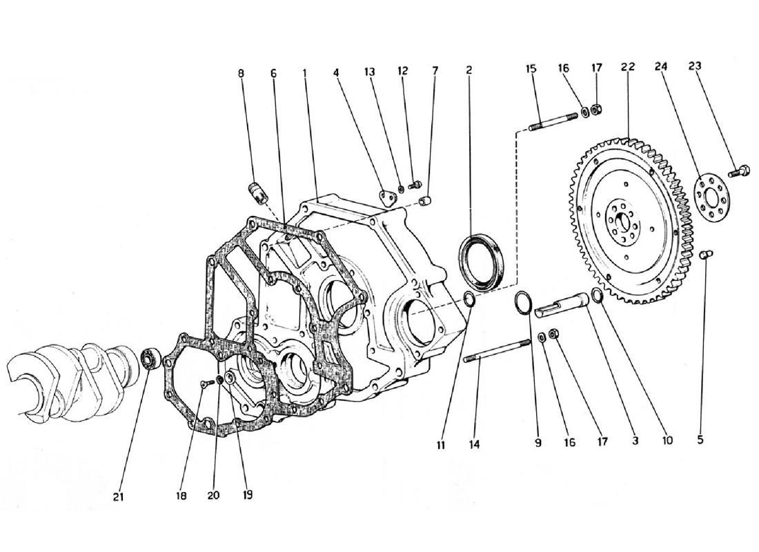 FLYWHEEL AND CLUTCH HOUSING SPACER