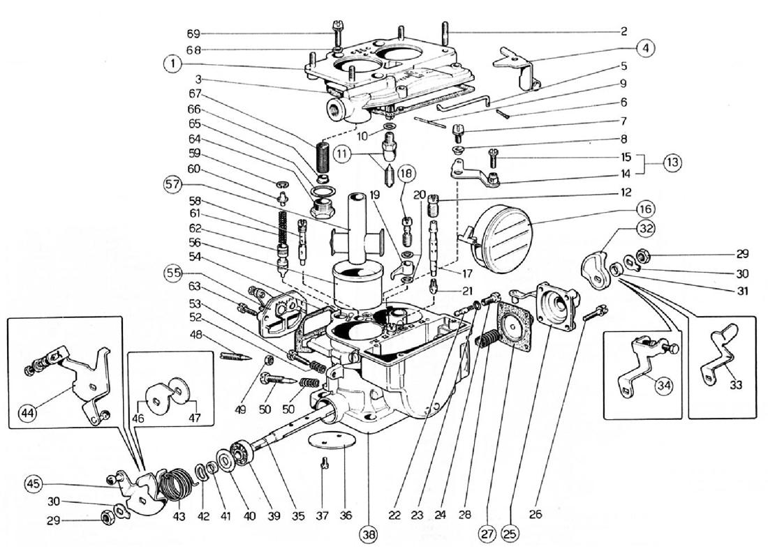 CARBURETORS (WEBER 40 DCNF 57 - 58 - 59 - 60)