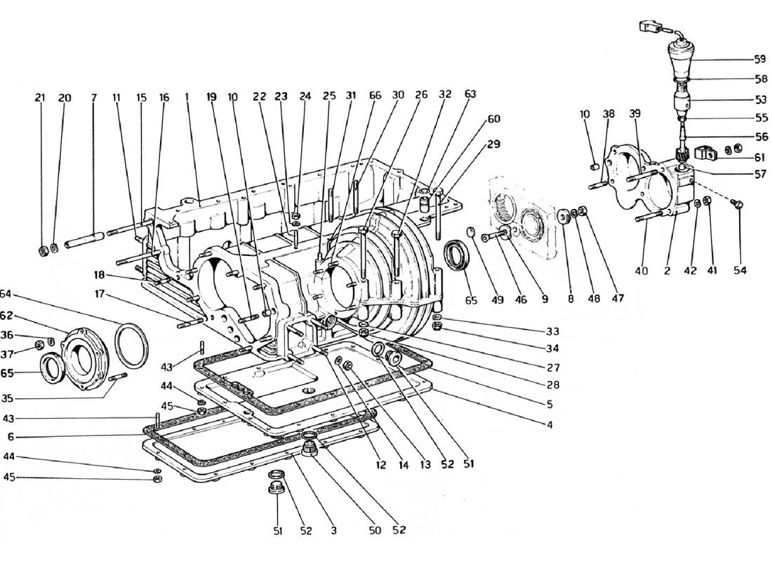 GEARBOX - DIFFERENTIAL HOUSING AND OIL SUMP