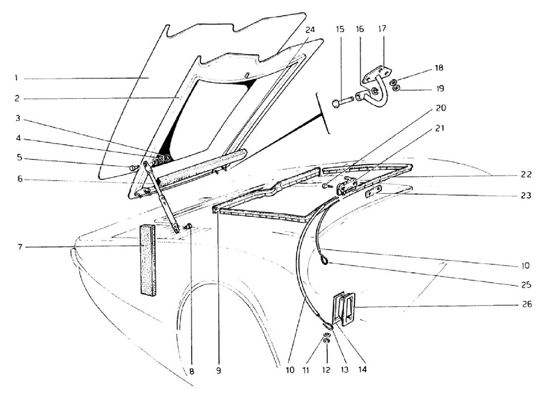 FRONT COMPARTMENT LID TABLE