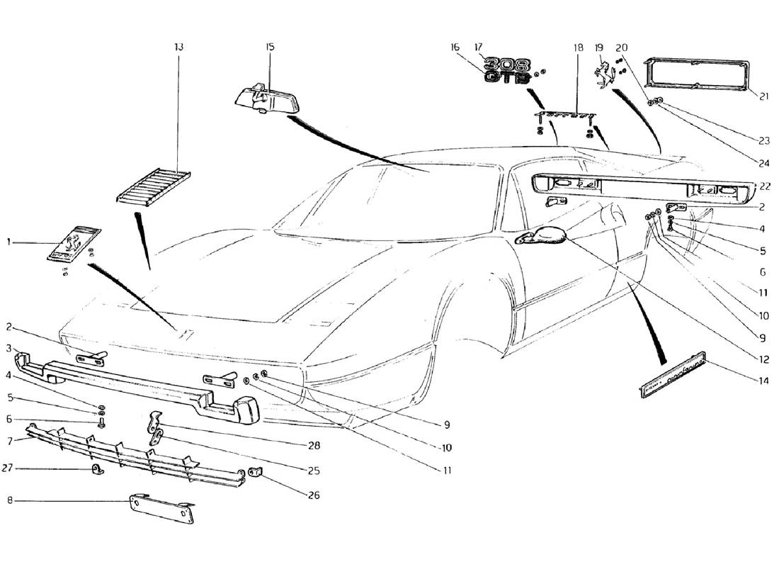 BUMPERS AND MOLDINGS (VALID FOR RHD - AUS VERSIONS)
