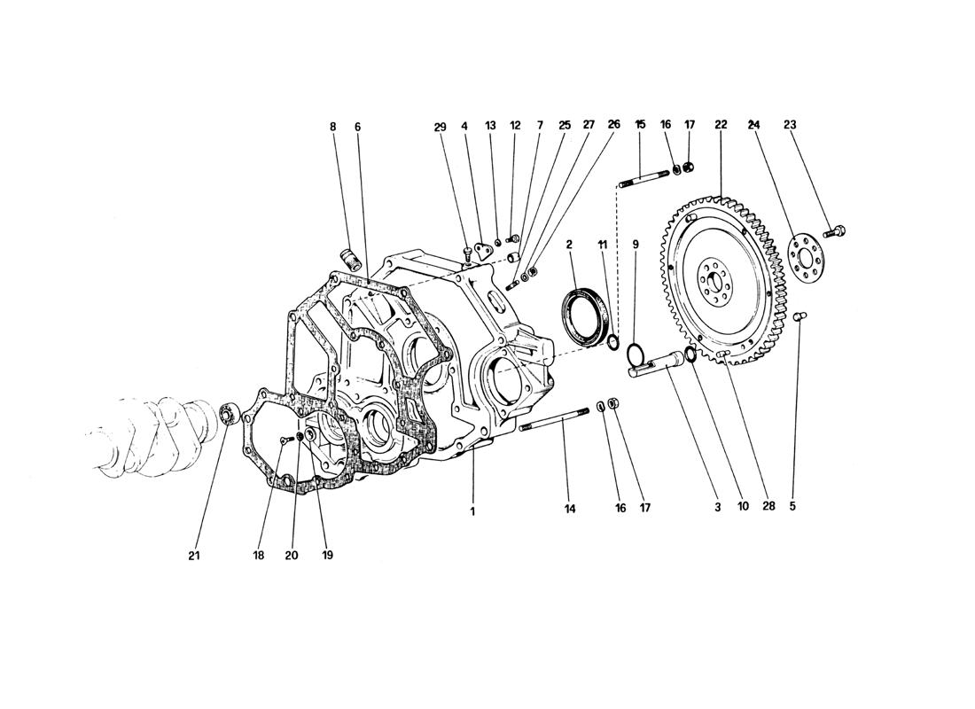 FLYWHEEL AND CLUTCH HOUSING SPACER