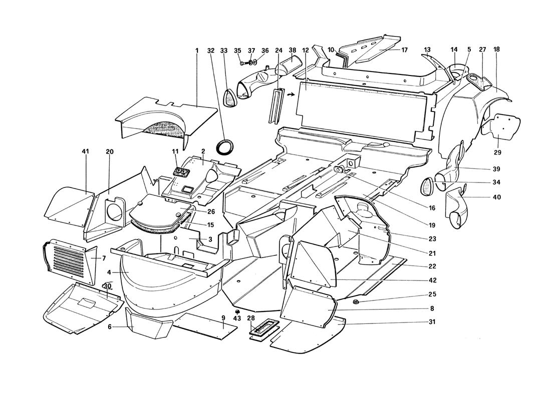 BODY SHELL - INNER ELEMENTS