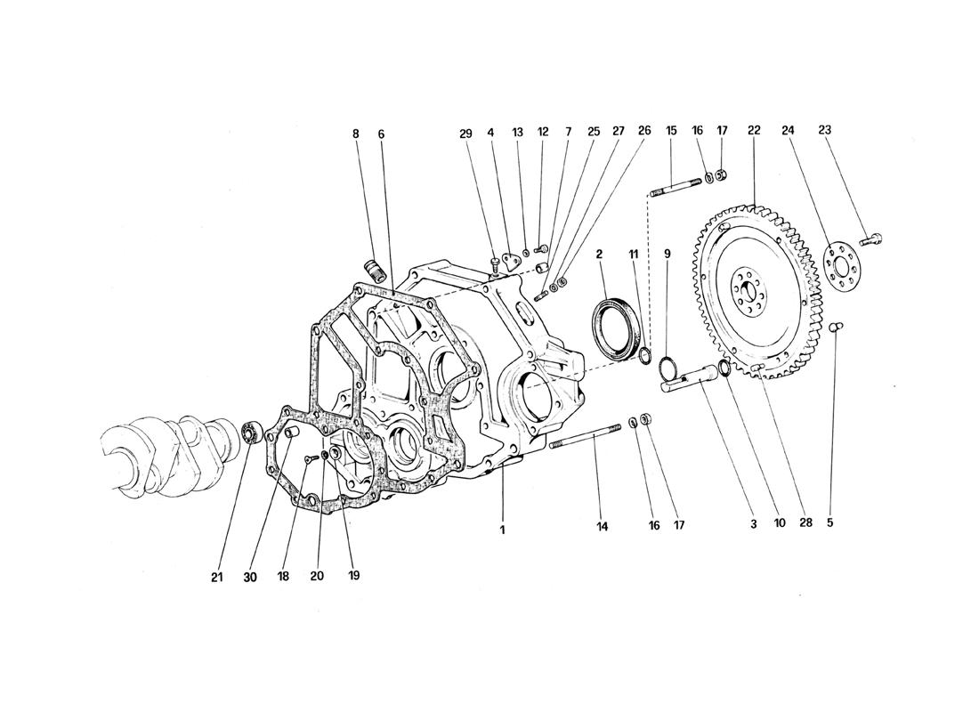 FLYWHEEL AND CLUTCH HOUSING SPACER