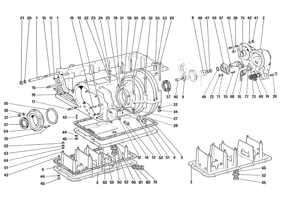 GEARBOX - DIFFERENTIAL HOUSING AND OIL PUMP