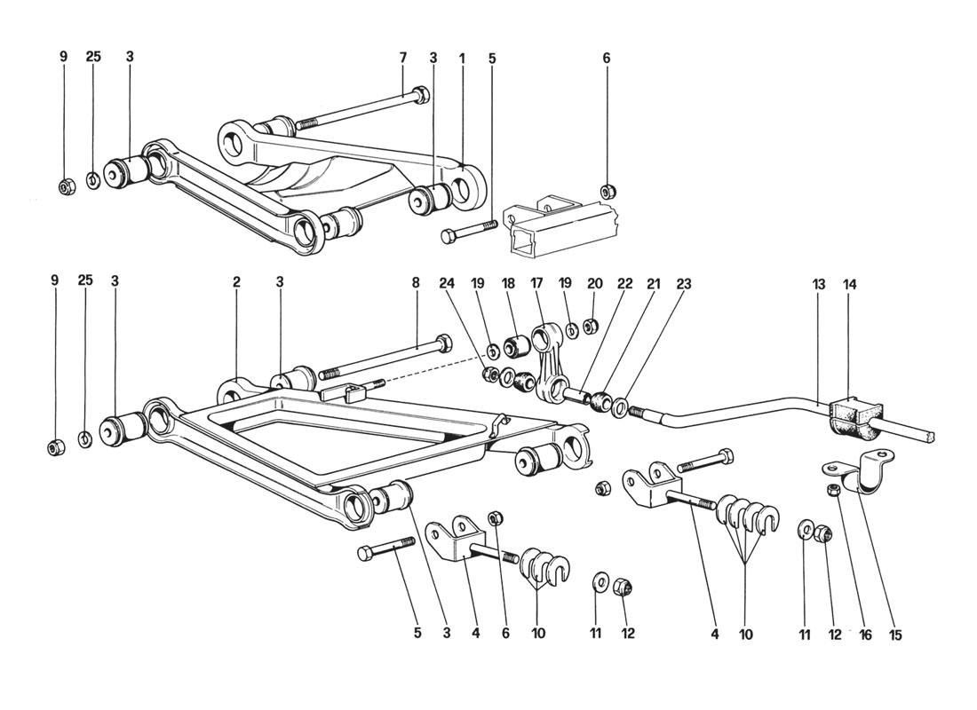 REAR SUSPENSION - WISHBONES (STARTING FROM CAR NO. 76626)