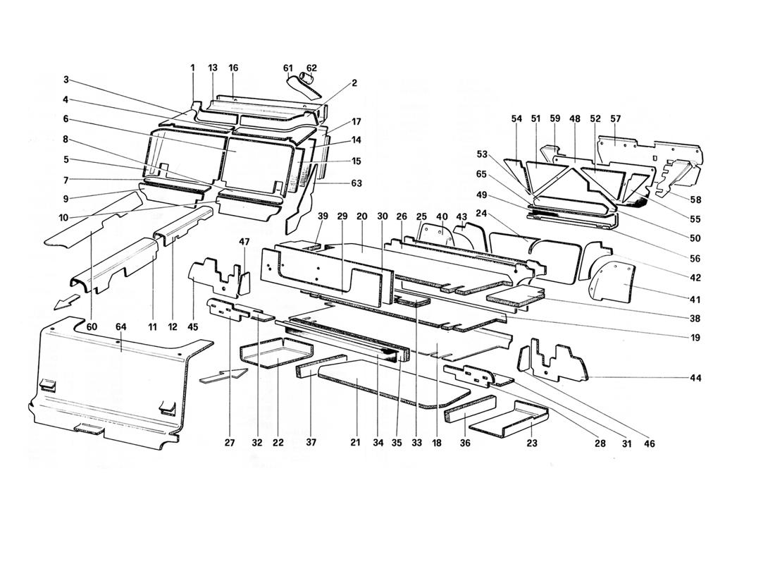 LUGGAGE AND PASSENGER COMPARTMENT INSULATION (FOR US - AUS - SA - J)