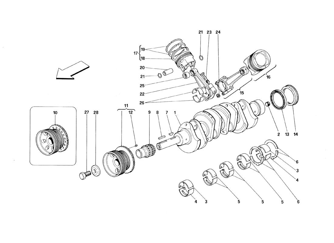 DRIVING SHAFT - CONNECTING RODS AND PISTONS