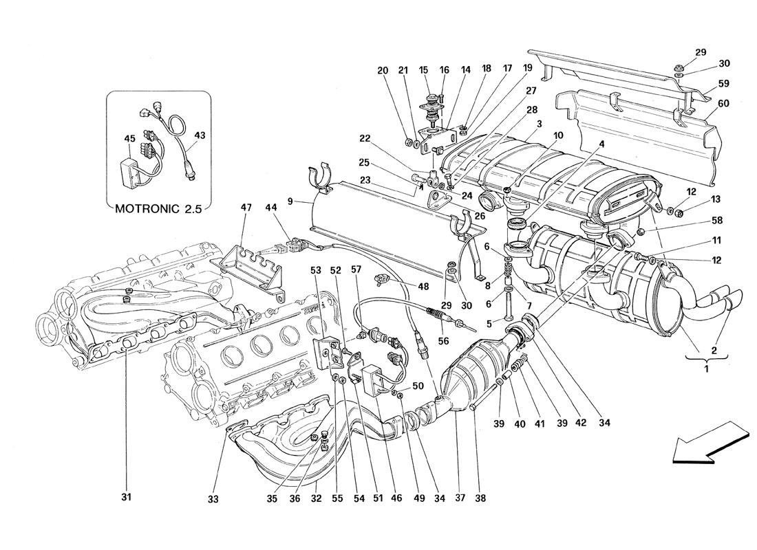 EXHAUST SYSTEM - VALID FOR CATALYTIC VEHICLES-NOT FOR USA SPYDER
