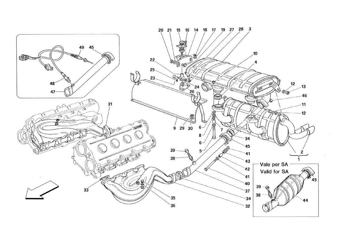EXHAUST SYSTEM - NOT FOR CATALYTIC VEHICLES