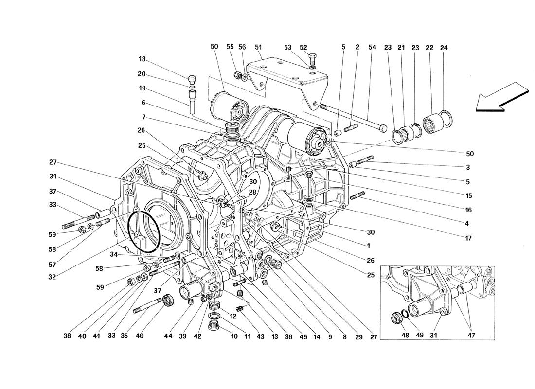 GEARBOX - DIFFERENTIAL HOUSING AND INTERMEDIATE CASING