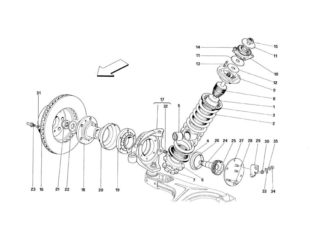 FRONT SUSPENSION - SHOCK ABSORBER AND BRAKE DISC - VALID TILL CAR ASS. NR. 8798