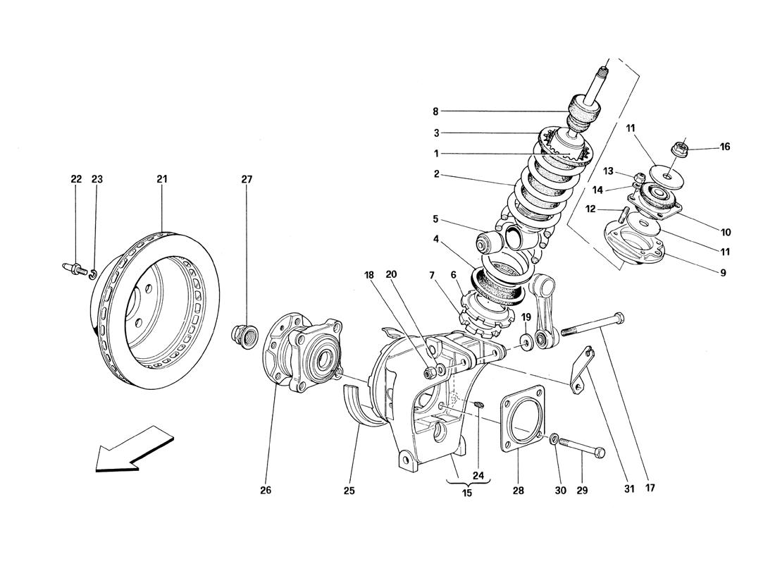 REAR SUSPENSION - SHOCK ABSORBER AND BRAKE DISC - VALID TILL CAR ASS. NR. 8798
