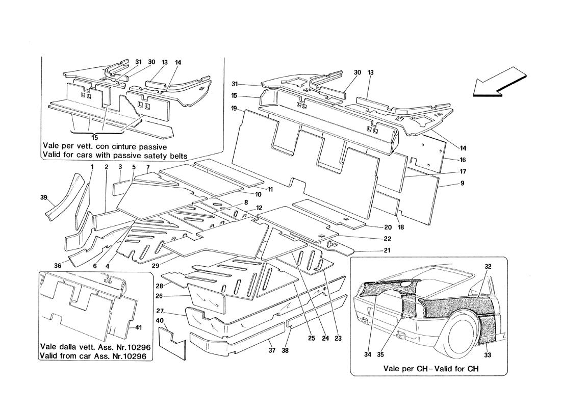 PASSENGERS COMPARTMENT INSULATIONS - VALID FOR TB - VALID TILL CAR NR. 94909 TS AND NR. 94268 USA TS