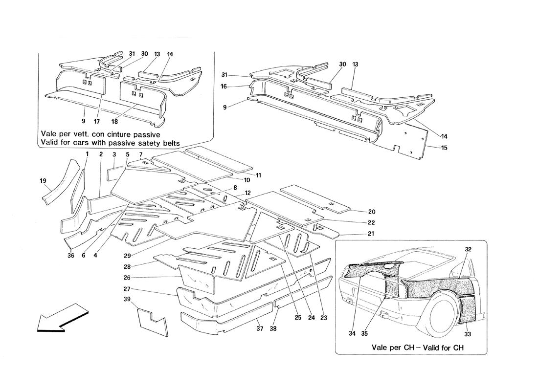 PASSENGERS COMPARTMENT INSULATIONS - VALID FOR TS - VALID FROM CAR NR. 94910 TS AND NR. 94269 USA TS