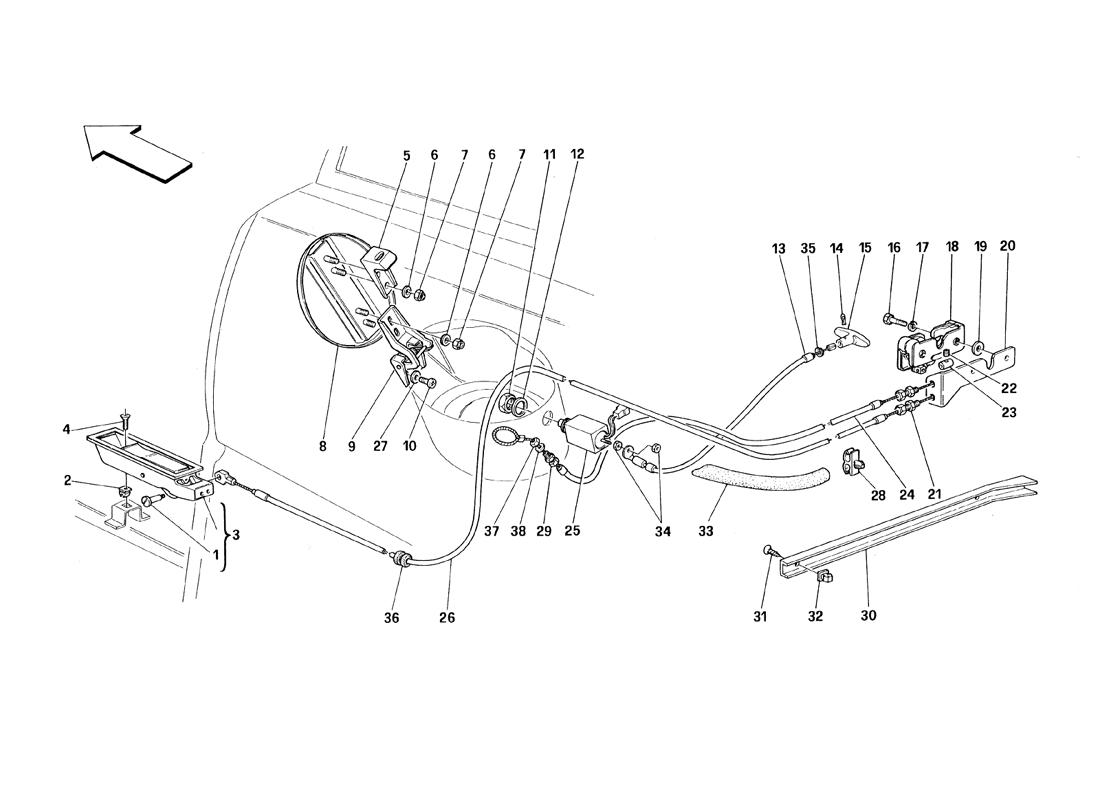 OPENING DEVICES FOR REAR HOOD AND GAS DOOR