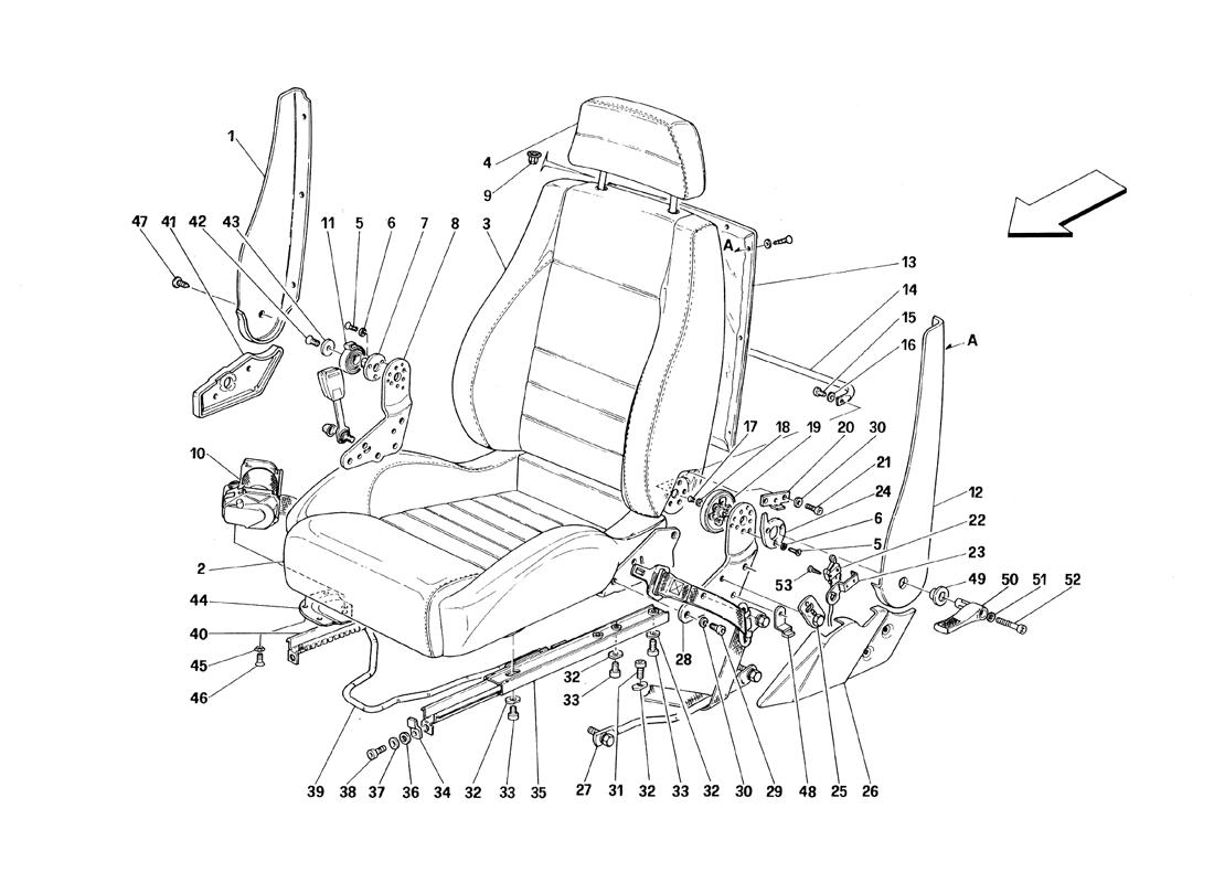 SEATS AND SAFETY BELTS - NOT FOR CARS WITH PASSIVE SAFETY BELTS - VALID TILL CAR ASS. NR. 5278