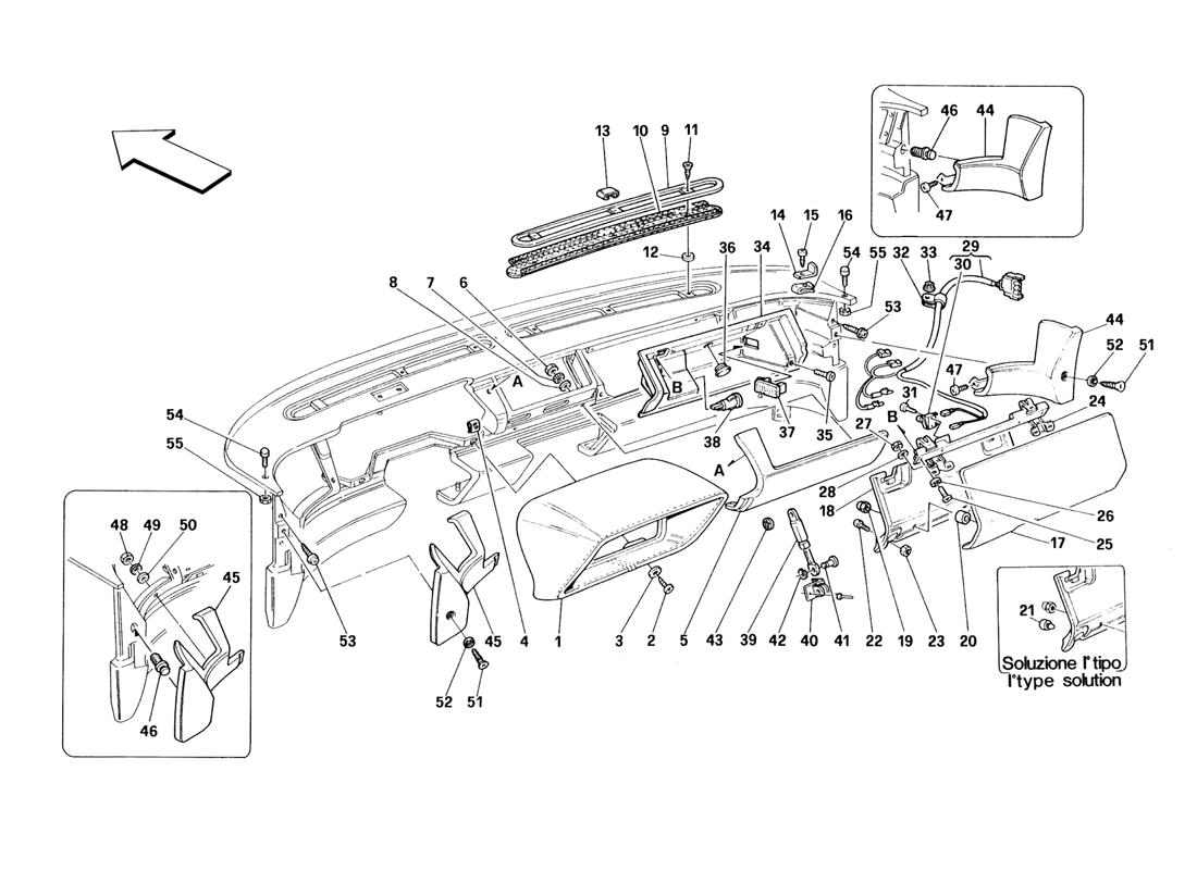 DASHBOARD - STRUCTURE AND SUPPORTS - NOT FOR USA FROM M.Y. 90