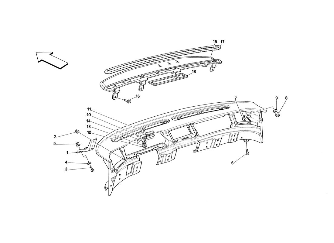 DASHBOARD - TRIM AND ACCESSORIES - VALID FOR USA FROM M.Y. 90