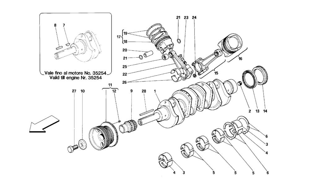 DRIVING SHAFT - CONNECTING RODS AND PISTONS