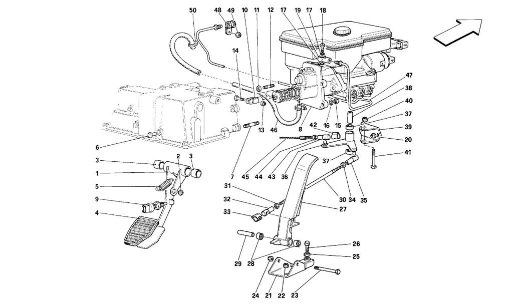 THROTTLE PEDAL AND BRAKE HYDRAULIC SYSTEM -VALID FOR RHD-
