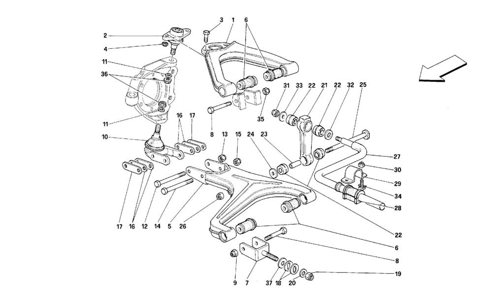 FRONT SUSPENSION - WISHBONES