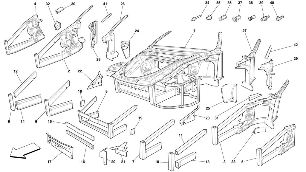 FRAME - FRONT ELEMENTS STRUCTURES AND PLATES
