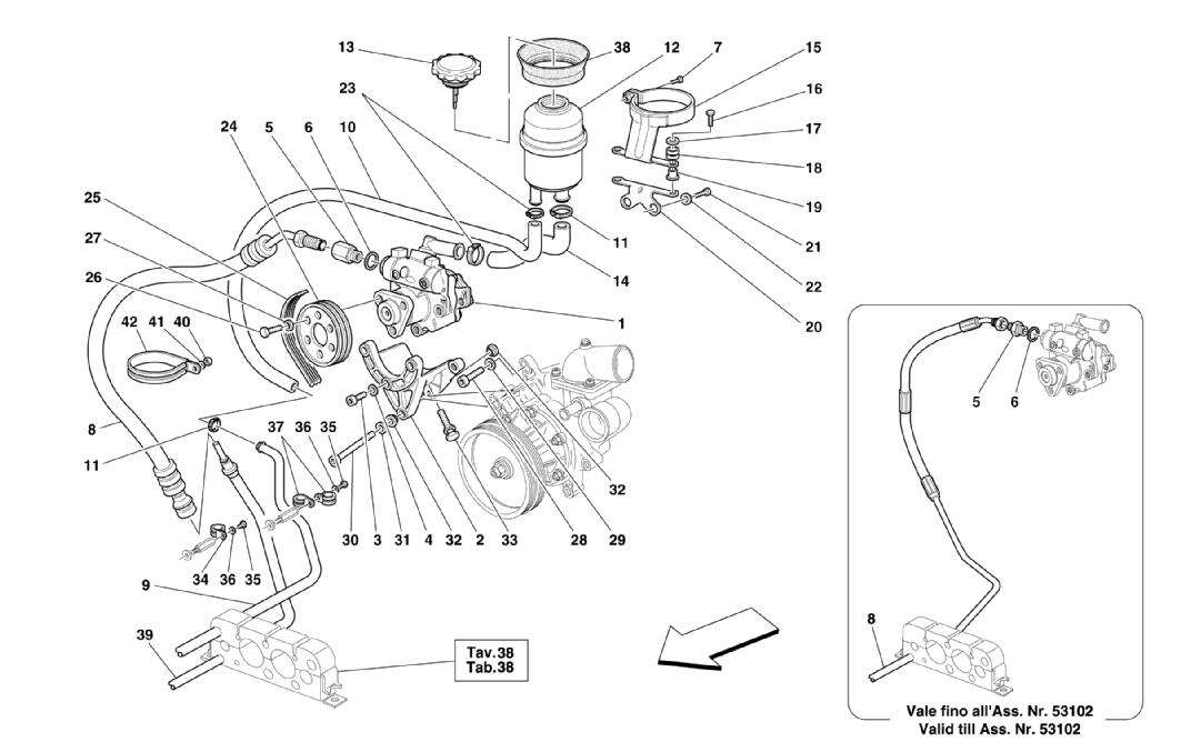 HYDRAULIC STEERING PUMP AND TANK