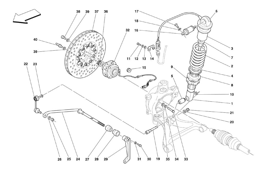 REAR SUSPENSION - SHOCK ABSORBER AND BRAKE DISC