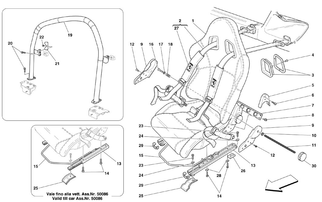 RACING SEAT-4 POINT BELTS-ROLL BAR