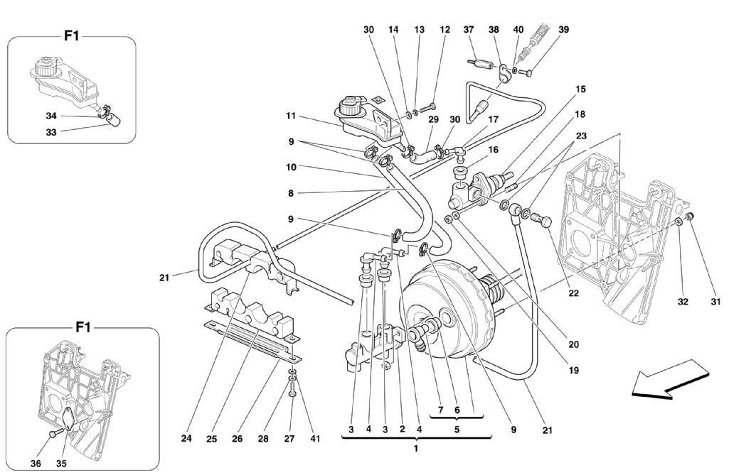 BRAKES AND CLUTCH HYDRAULIC CONTROLS -NOT FOR RHD