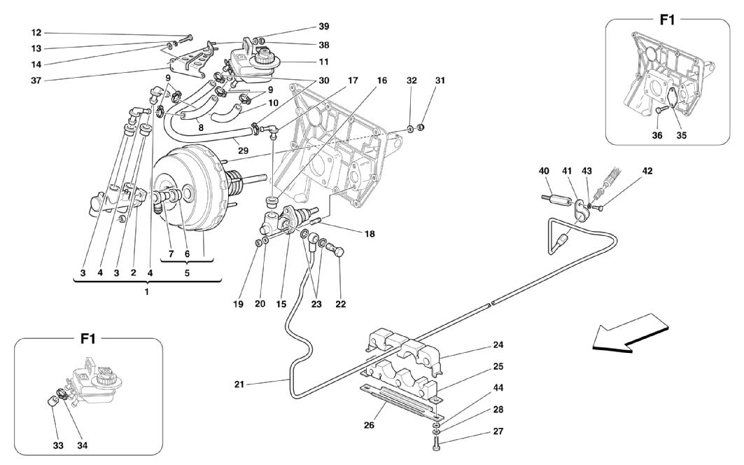BRAKES AND CLUTCH HYDRAULIC CONTROLS -VALID FOR RHD
