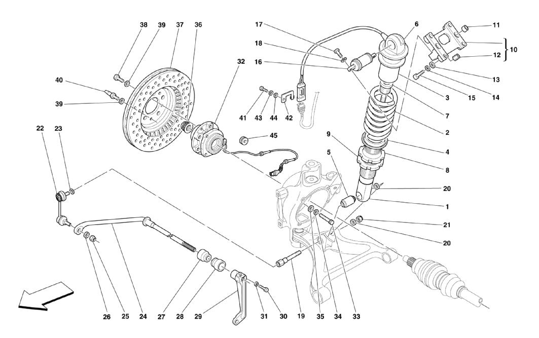 REAR SUSPENSION - SHOCK ABSORBER AND BRAKE DISC