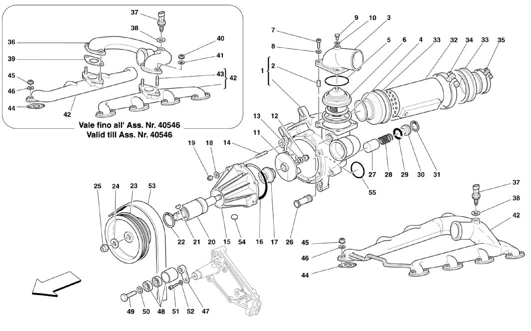 WATER PUMP AND OIL/WATER HEAT EXCHANGER
