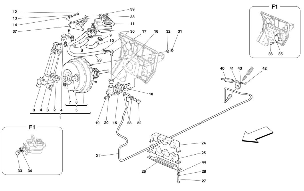 BRAKES AND CLUTCH HYDRAULIC CONTROLS -VALID FOR RHD
