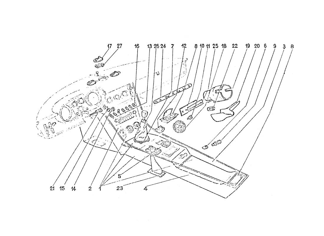 GRUPPO MOBILETTO SOTTO PLANCIA - INTERRUTTORI - BOCCHETTE VENTILAZIONE - ACCESSORI